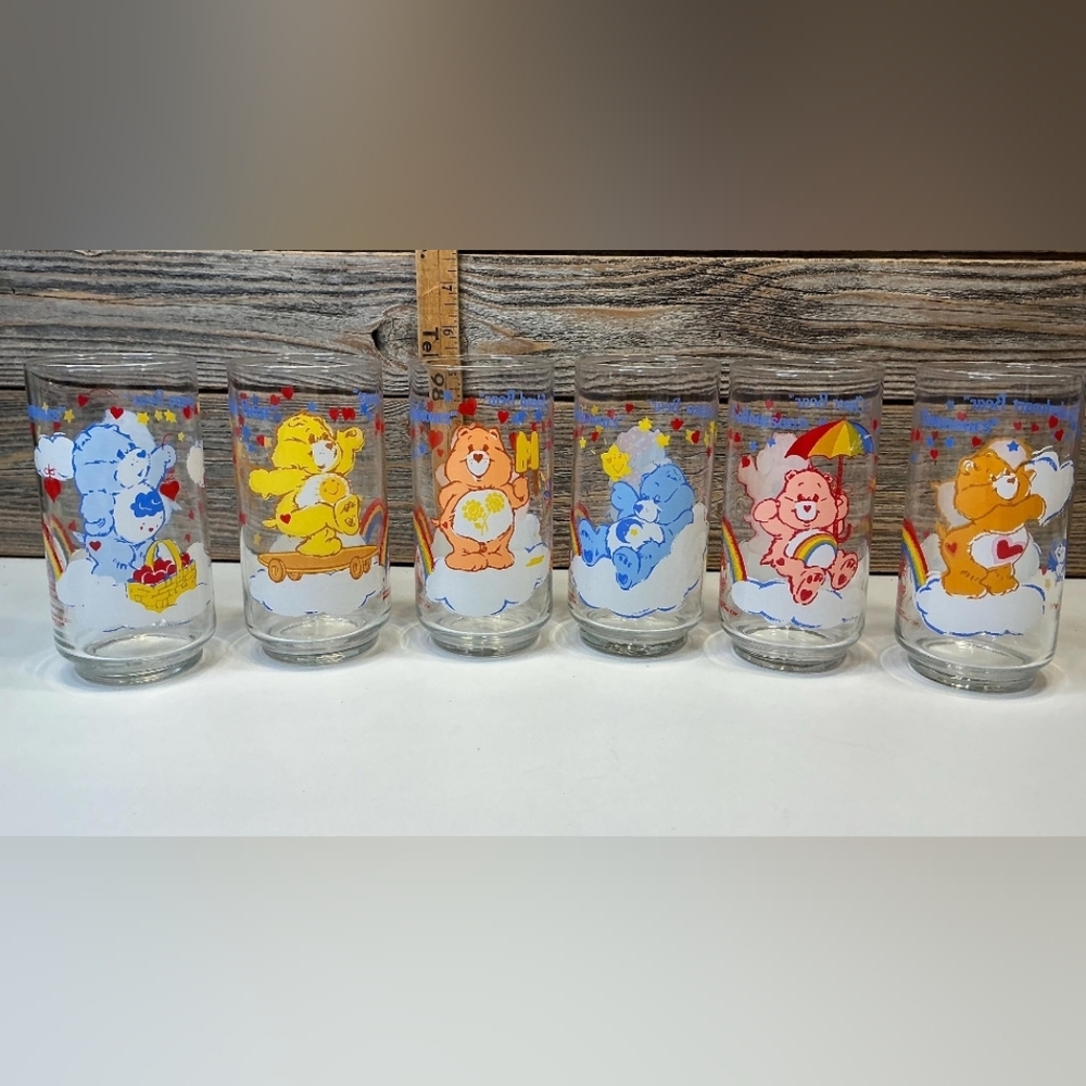 Care Bears American Greetings Full Set Of 6 Glasses